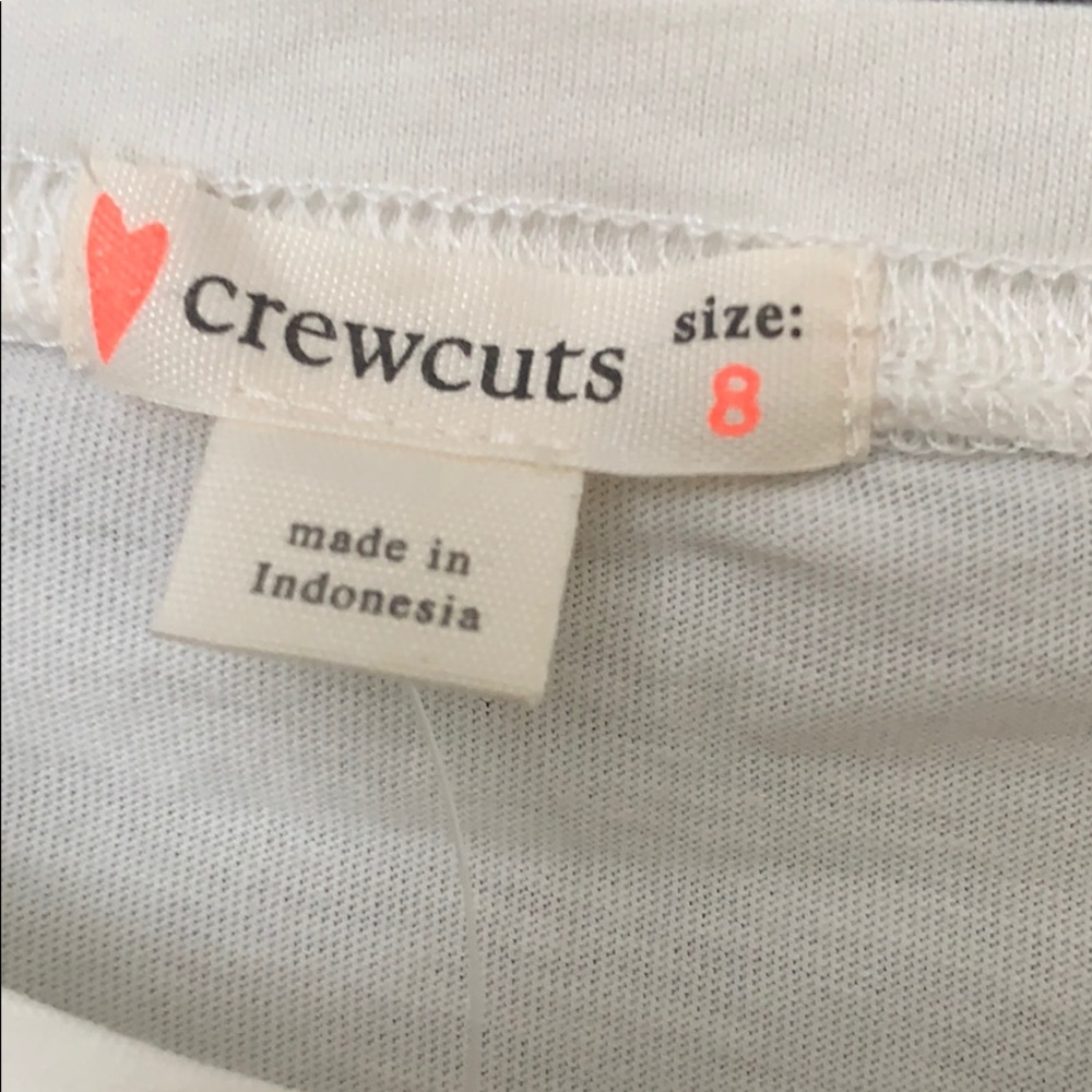 J. Crew Crewcuts Girls Ivory Short SleeveTie Front Tee Shirt - Picture 5 of 9